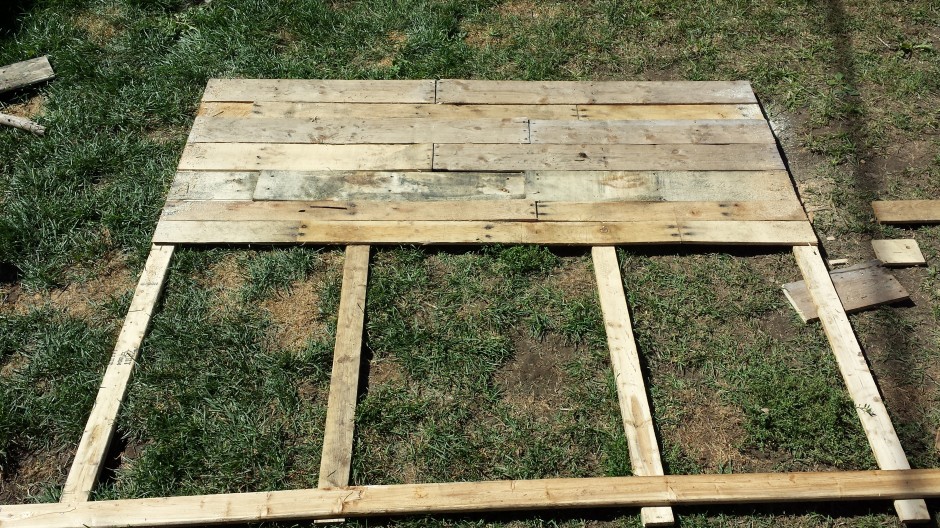 Trim down the sides with a power saw (Not shown: We elevated the headboard so we didn't cut into the ground.)