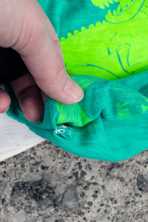 pinched in seam, stitched new seam inside.